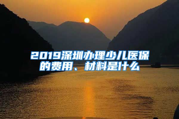 2019深圳办理少儿医保的费用、材料是什么