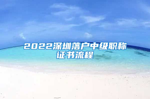 2022深圳落户中级职称证书流程