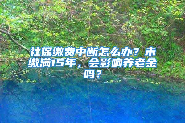 社保缴费中断怎么办？未缴满15年，会影响养老金吗？