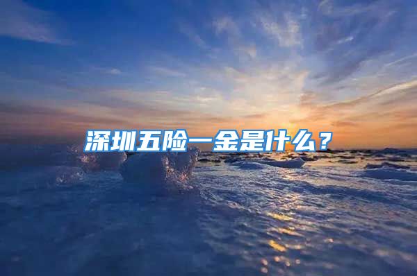 深圳五险一金是什么？