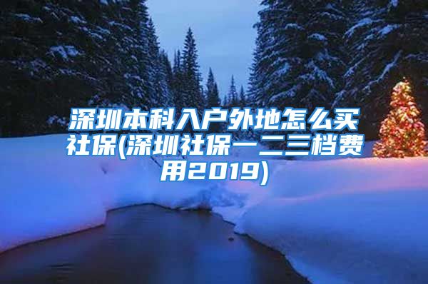 深圳本科入户外地怎么买社保(深圳社保一二三档费用2019)