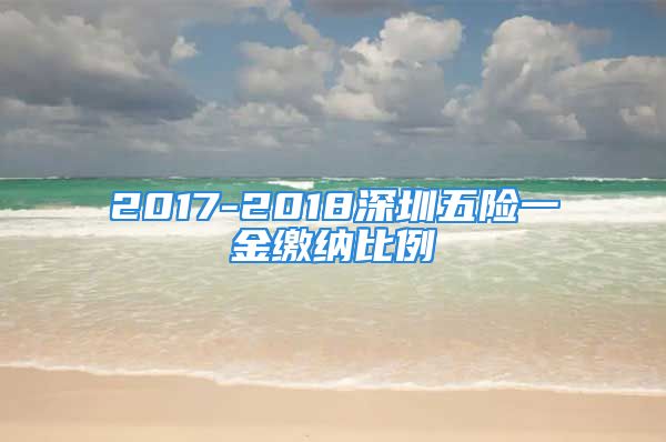 2017-2018深圳五险一金缴纳比例