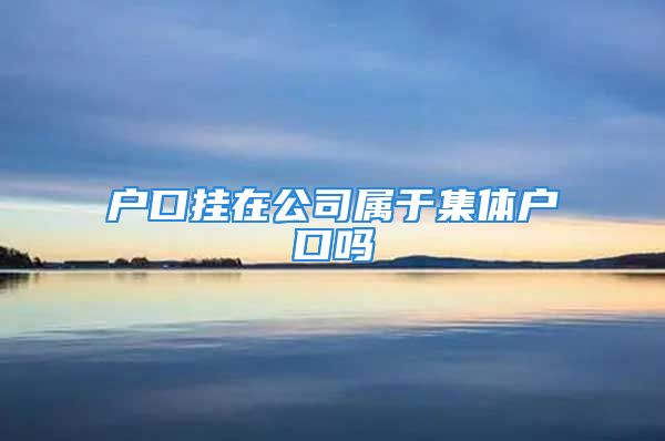 户口挂在公司属于集体户口吗