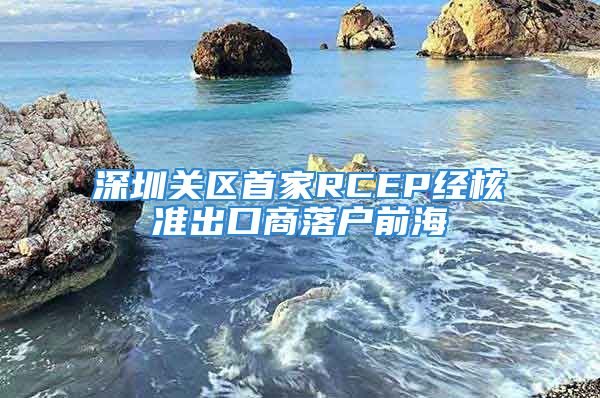 深圳关区首家RCEP经核准出口商落户前海