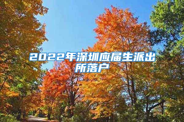 2022年深圳应届生派出所落户