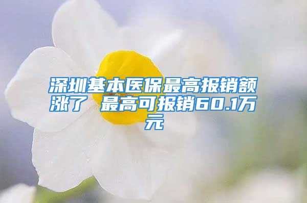 深圳基本医保最高报销额涨了 最高可报销60.1万元