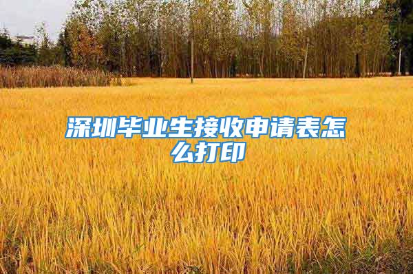 深圳毕业生接收申请表怎么打印