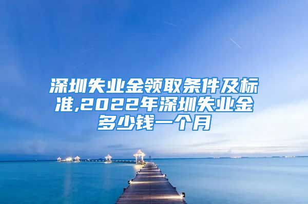 深圳失业金领取条件及标准,2022年深圳失业金多少钱一个月