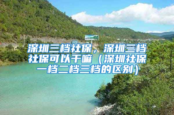 深圳三档社保，深圳三档社保可以干嘛（深圳社保一档二档三档的区别）