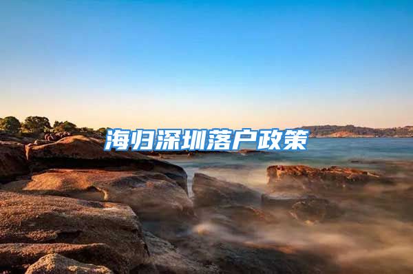 海归深圳落户政策