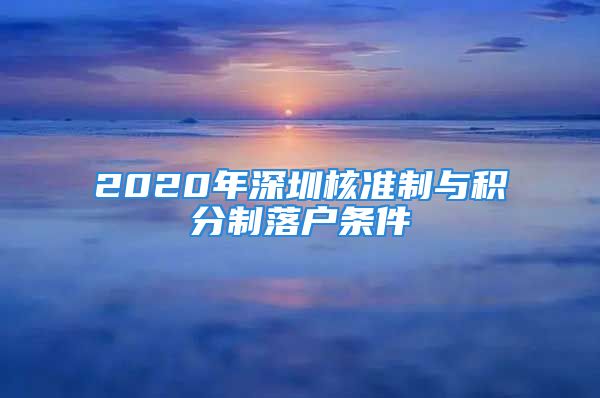 2020年深圳核准制与积分制落户条件