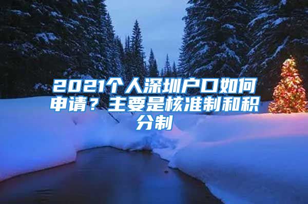 2021个人深圳户口如何申请？主要是核准制和积分制