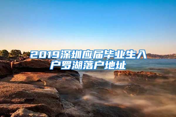 2019深圳应届毕业生入户罗湖落户地址