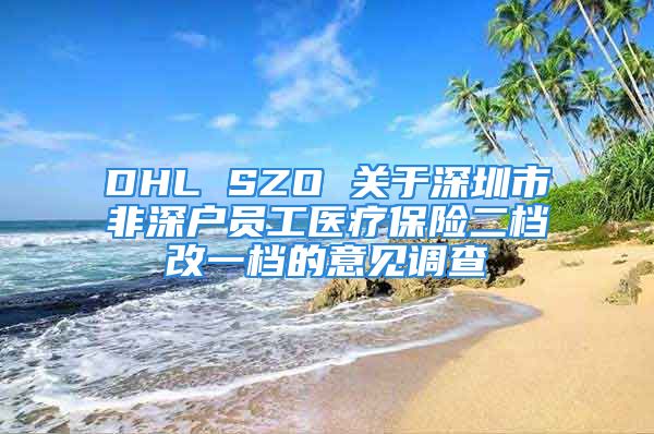 DHL SZO 关于深圳市非深户员工医疗保险二档改一档的意见调查