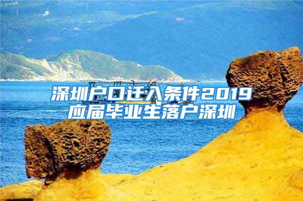 深圳户口迁入条件2019应届毕业生落户深圳