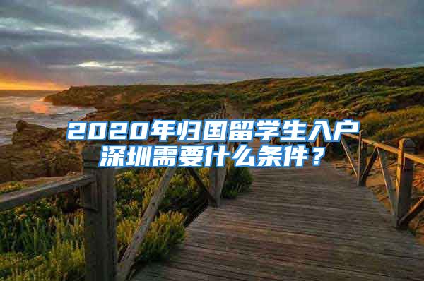 2020年归国留学生入户深圳需要什么条件？