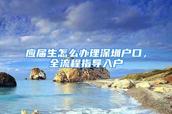 应届生怎么办理深圳户口，全流程指导入户