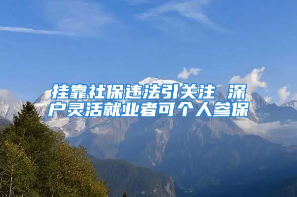 挂靠社保违法引关注 深户灵活就业者可个人参保