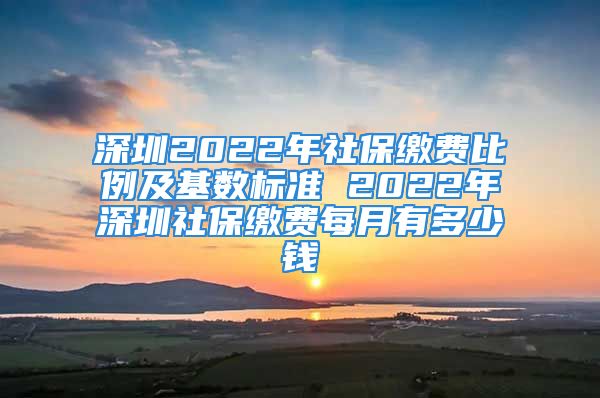 深圳2022年社保缴费比例及基数标准 2022年深圳社保缴费每月有多少钱