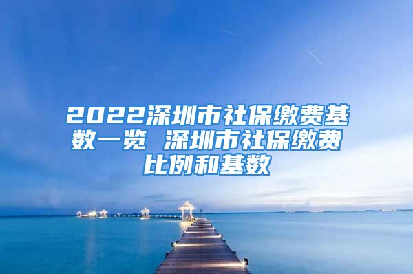 2022深圳市社保缴费基数一览 深圳市社保缴费比例和基数