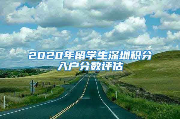 2020年留学生深圳积分入户分数评估