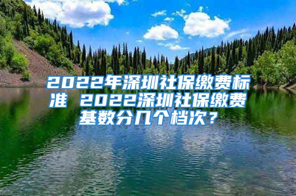 2022年深圳社保缴费标准 2022深圳社保缴费基数分几个档次？