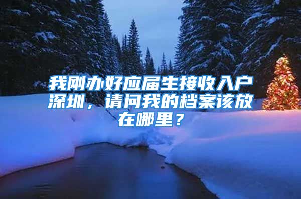 我刚办好应届生接收入户深圳，请问我的档案该放在哪里？