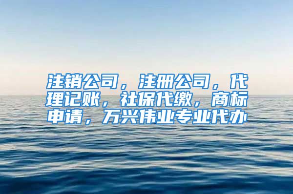 注销公司，注册公司，代理记账，社保代缴，商标申请，万兴伟业专业代办