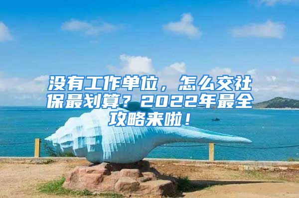 没有工作单位，怎么交社保最划算？2022年最全攻略来啦！