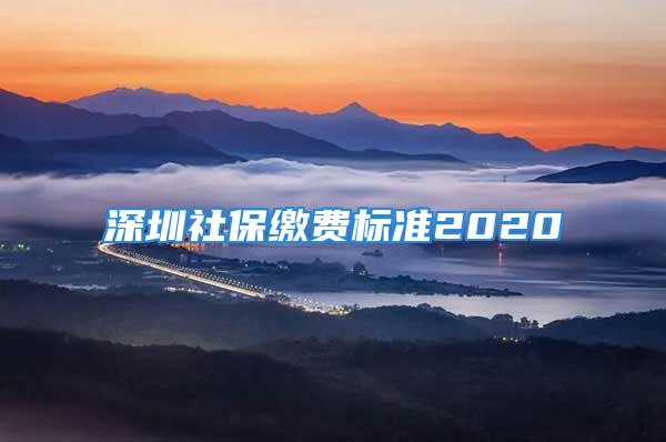 深圳社保缴费标准2020