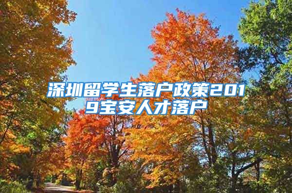 深圳留学生落户政策2019宝安人才落户