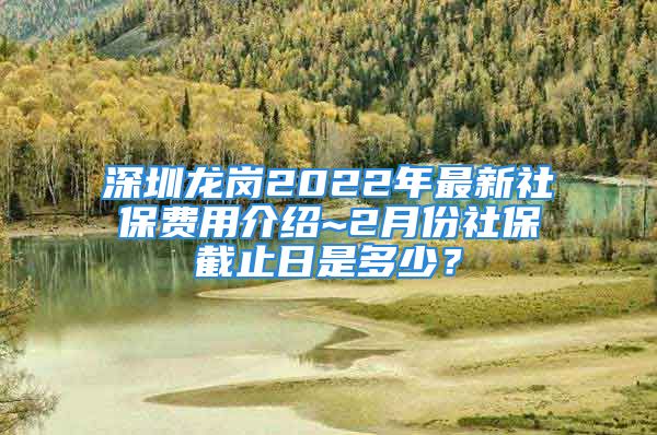 深圳龙岗2022年最新社保费用介绍~2月份社保截止日是多少？