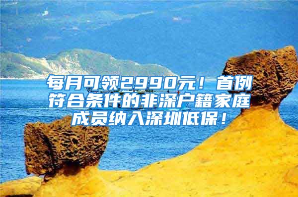 每月可领2990元！首例符合条件的非深户籍家庭成员纳入深圳低保！