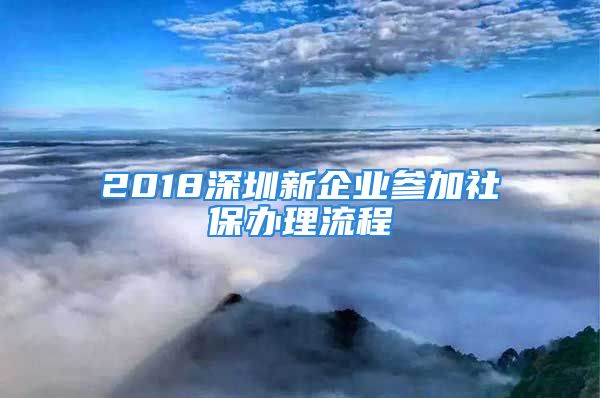 2018深圳新企业参加社保办理流程