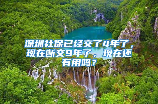 深圳社保已经交了4年了，现在断交9年了，现在还有用吗？