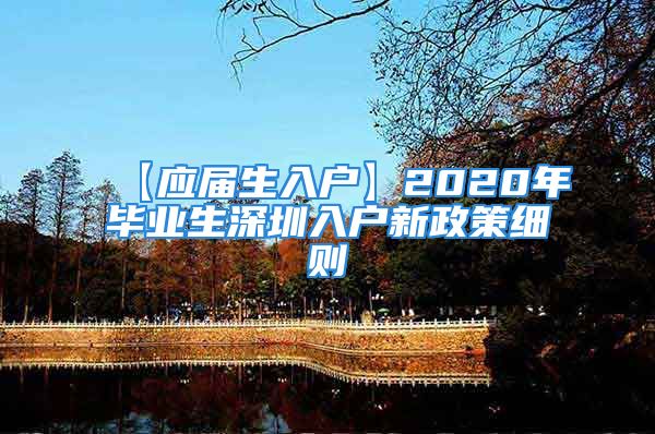 【应届生入户】2020年毕业生深圳入户新政策细则