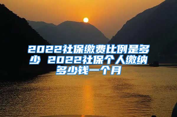 2022社保缴费比例是多少 2022社保个人缴纳多少钱一个月