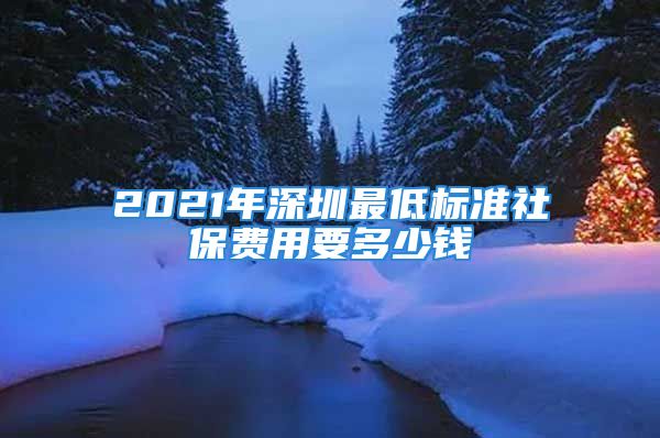 2021年深圳最低标准社保费用要多少钱