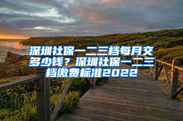 深圳社保一二三档每月交多少钱？深圳社保一二三档缴费标准2022