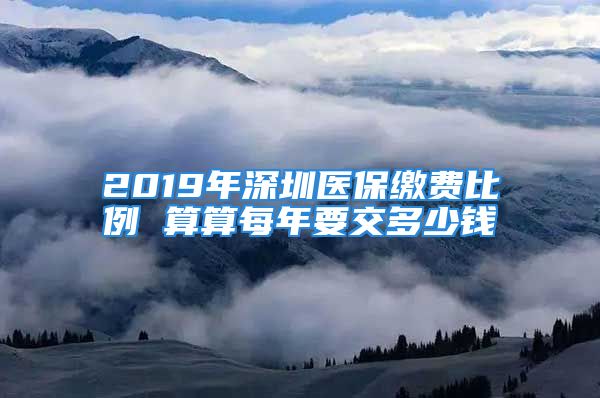 2019年深圳医保缴费比例 算算每年要交多少钱