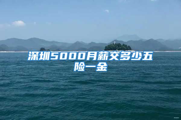 深圳5000月薪交多少五险一金