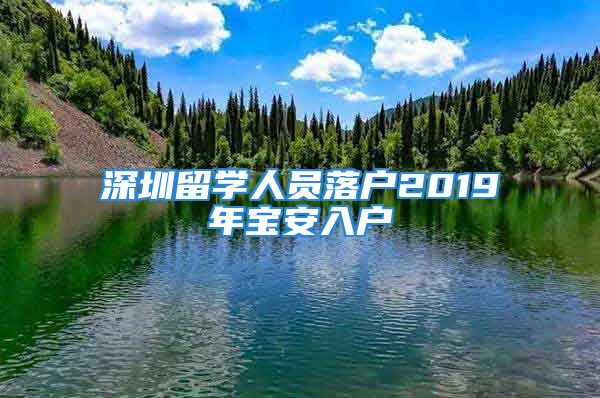 深圳留学人员落户2019年宝安入户