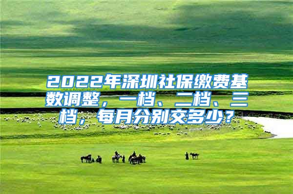 2022年深圳社保缴费基数调整，一档、二档、三档，每月分别交多少？