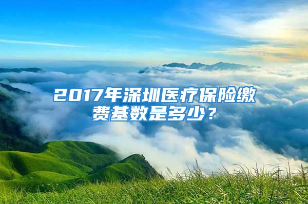 2017年深圳医疗保险缴费基数是多少？