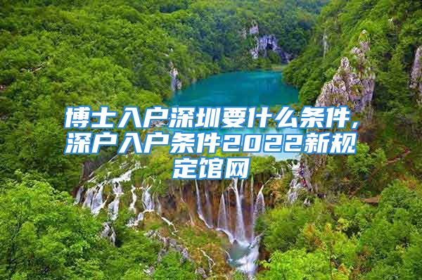 博士入户深圳要什么条件,深户入户条件2022新规定馆网