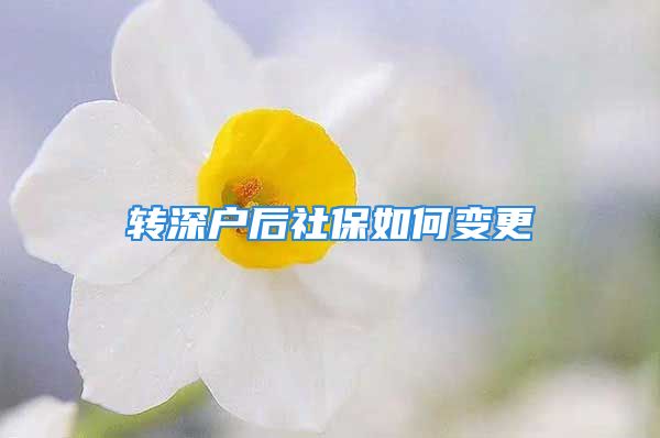 转深户后社保如何变更