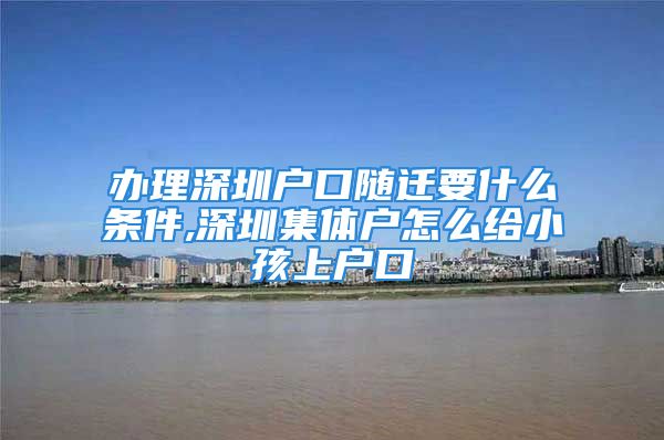 办理深圳户口随迁要什么条件,深圳集体户怎么给小孩上户口