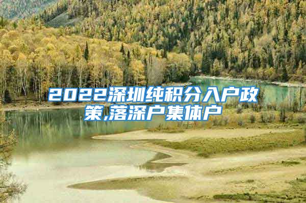 2022深圳纯积分入户政策,落深户集体户