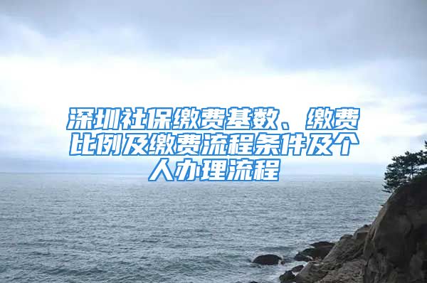 深圳社保缴费基数、缴费比例及缴费流程条件及个人办理流程