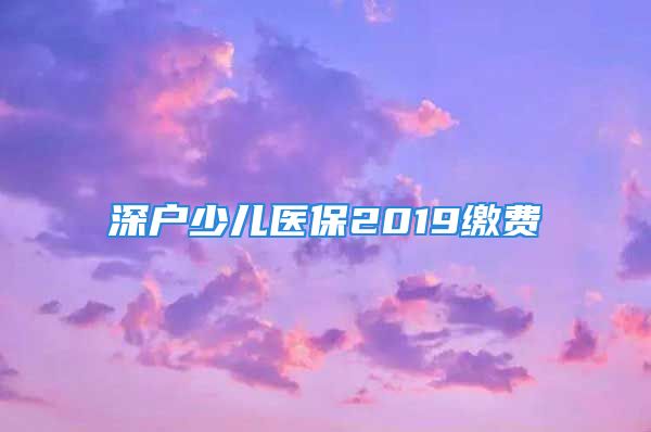 深户少儿医保2019缴费